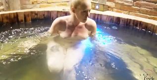 Horny Show for the Neighbors! Puplic Squirt at the Garden-whirl-pool! Out in the Garden and the Neighbors at the Barbecue!