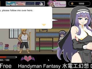 Handyman Dream (Free Steam Demo Game) Raunchy Content, Nudity, Simulation, 2D
