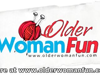 Office granny in hose gives her old twat a treat