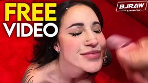 Face-fucking Demi Morgan till she squirts like a cum-soaked water fountain