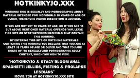 Hotkinkyjo &amp_ Stacy Bloom anal spaghetti sweets, fisting &amp_ prolapse lesbians