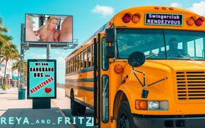 Gangbang Bus Vol. 1 - Freya Fucks a Bunch of Anoymous Guys and Drain Their Balls