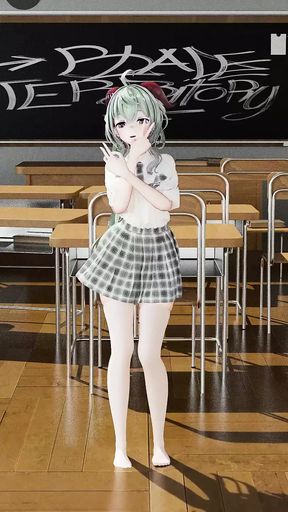 Genshin Impact Ganyu Undress Dance Hentai  Vertical Screen MMD 3D - Green Hair Color Edit Smixix