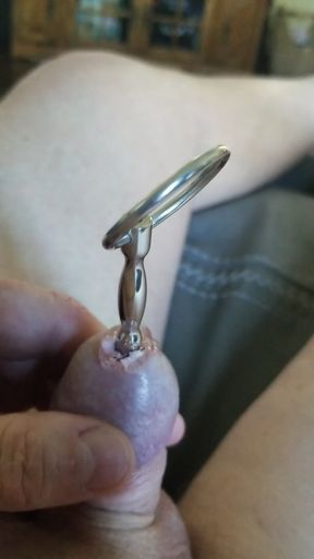 Hot babe takes a big uncut penis with object insertion