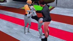 two horny twins arranged hard sex and femdom for a young soldier