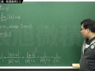 復甦真・最大華人微積分教學頻道 極限篇重點二：極限的直觀定義｜精選範例 two-three｜數學老師張旭