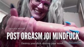 JOI with Post Orgasm Torment Sadistic MiLF Mistress Ruins your Orgasm and Dick BBW Domination Long Fingernails