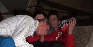 He makes his bottom sniff shoes during hard sex