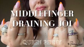 Middlefinger draining joi
