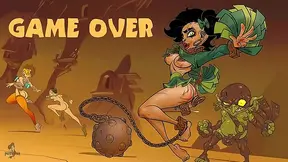 Brunette and Redhead Unleash Magic in Hot Goblin Battle – Anime Lust Clash