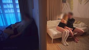 Parents Watching TV While I Fuck My Thick Stepsister In The Other Room