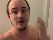 Moaning Male Cumslut Continuous Self Facial Orgasms!