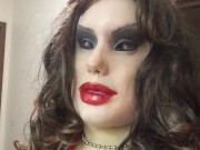 Angelina's Leggings (trans, crossdress, female mask, mask, high heels, transformation, feminization)
