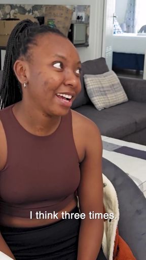 I knew this BIG BOOTY EBONY would choose LA over her BOYFRIEND given the chance - African Casting   Clip 1
