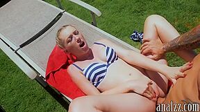 Braid Hair Girlfriend Gets Her Anal Pounded By Big Cock