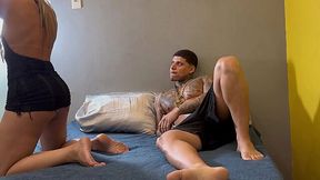 Hot married slut drags inked-up Rio club stud back to her place for a no-strings fuckfest