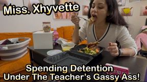 Detention Under the Teacher's Gassy Ass - POV - Sushii Xhyvette