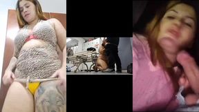 ruiva casada fode com o frentista no vestuario do posto de gasolina e marido nem percebeu e depois marido goza na boca da safada