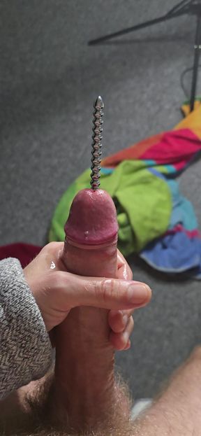 tons of silicone hard rod in my cock