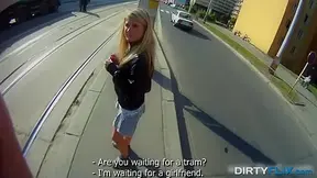 Dirty Flix - Kelly Candy - Blonde cutie Joked into outdoor sex