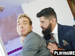 PlayingMen.com - Blowjob and wet anal with Justin Jett and Mika Ayden