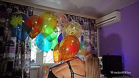 Wild gamer sit pop all helium balloons