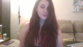 Non-nude Redhead Showing Cleavage