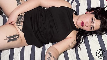 Lilithya Gets Dominated Hard by Two Alpha Males – Petite Tattooed Submissive Takes It All