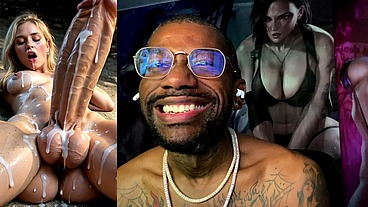 Big Dick Transgender Girl Busting Nuts On A Hiking Trail, AI Generated