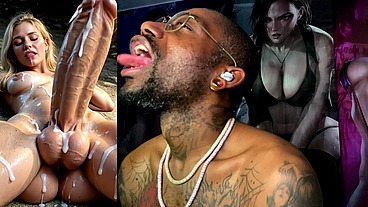 Big Dick Transgender Girl Busting Nuts On A Hiking Trail, AI Generated