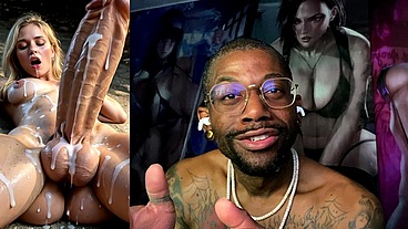 Big Dick Transgender Girl Busting Nuts On A Hiking Trail, AI Generated