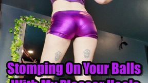 Stomping On Your Balls With My Pleaser Heels And Bare Feet