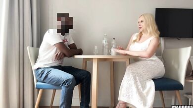 Hungarian blonde creampied by rough French stranger hard pounding anal
