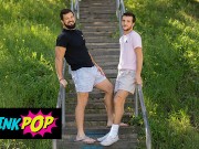 TWINKPOP - After Griffin Getting His Asshole Fuck Hard He Cums On Brysen Face Which Makes Smile
