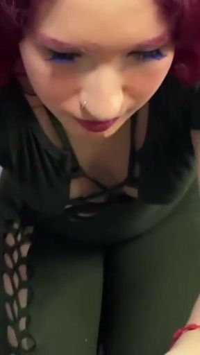 My stepdaughter comes home from the party and I manage to convince her to suck my cock   Clip 1