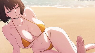 Big Tits Park Heejin Bikini Blowjob Tits Job hentai - Panda Daddy's Exclusive Beach Fun!