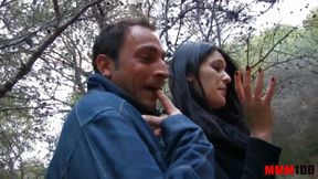 Natural bigtits babe Lisa Spice fucking in the woods