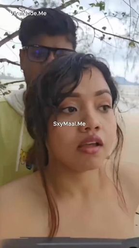Indian couple in outdoor setting