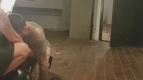 Prisoner training in cellar basement