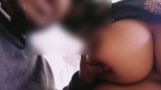 Desi Indian Marathi Pooja feeds her student with her big tits