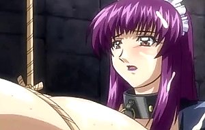 Bondage hentai shemale maid with monster boobs and cock