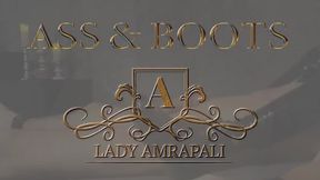 ASS & BOOTS Total lengths 2:36 minutes  Ass Worship Face Sitting Lack Leder Latex Slave BDSM Bootsjob Cock Penis  LADY AMRAPALI  Herrin Mistress Domina