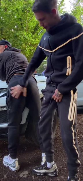 Horny Chav Fucks Sub Boy in Public