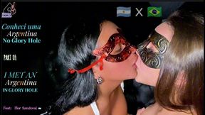wives suck stranger in the glory hole in front of their cuckold husbands