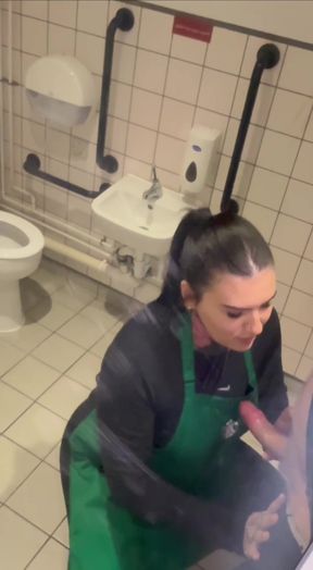 Caught public amateur gives a surprising blowjob in homemade setting