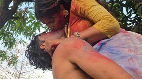 Hot Indian Desi Couple Holi Special Romance