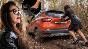IRINA WAS STUCK IN THE FOREST IN THE MUD ON THE WAY TO WORK version 1 cam full video 24 min