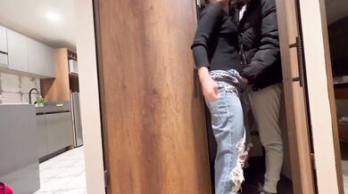 Her mom doesn't realize that I'm in her room having sex in the closet with her daughter!!