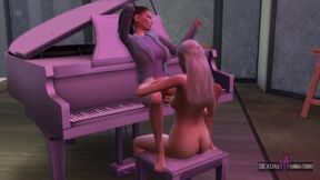 Piano Lesson Turns Into Lesbian Encounter, Student Licks My Large Toy