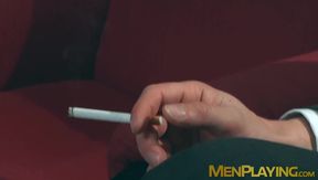 Horny Ivan Gregory sucks dick before getting drilled by suited Viktor Rom